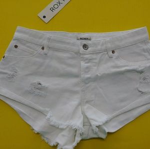 Peaceful White Denim Shorts